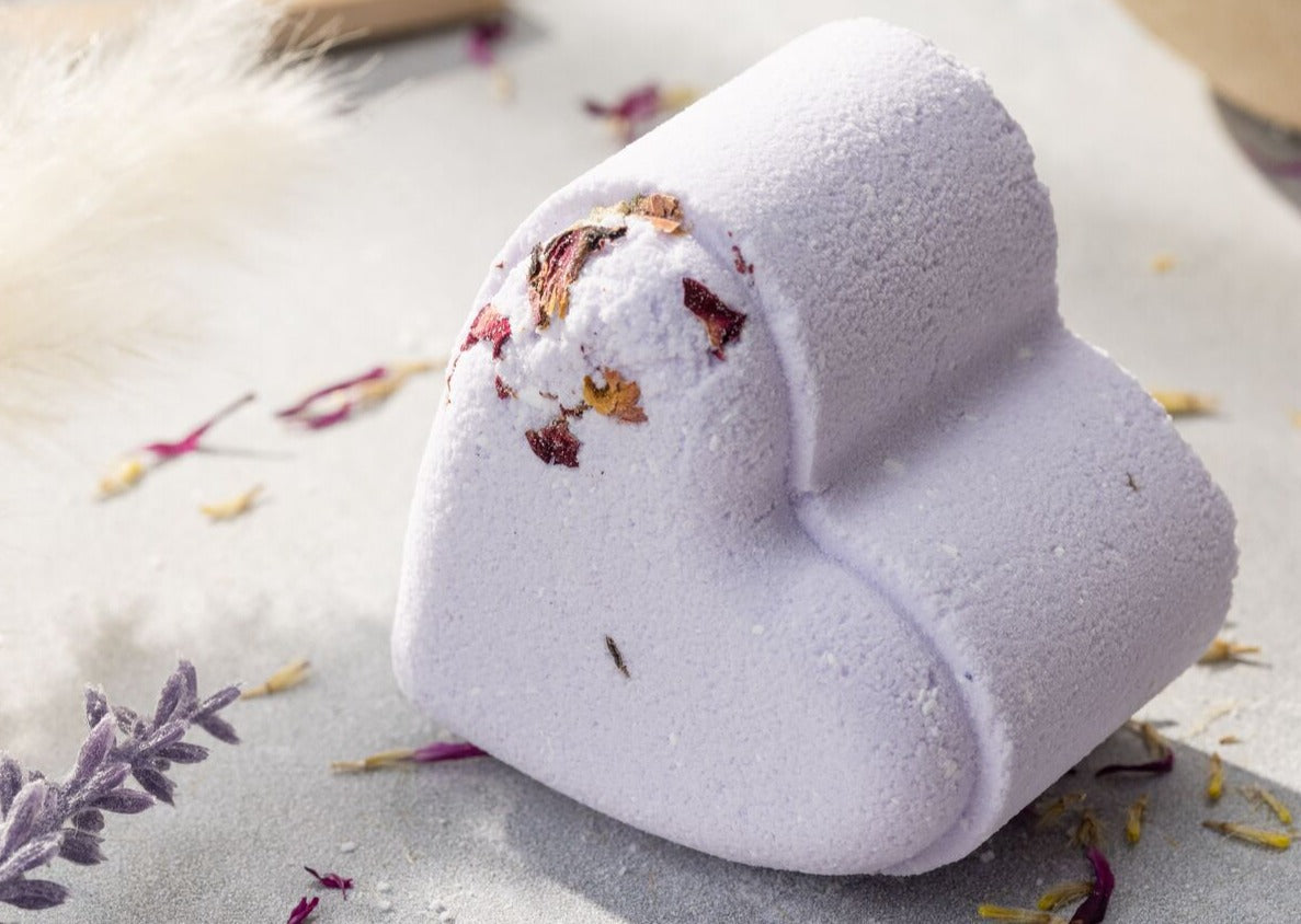 Set of 5 Heart Shaped Shower Steamers Package  - in a Gift Box - Can be personalized-4