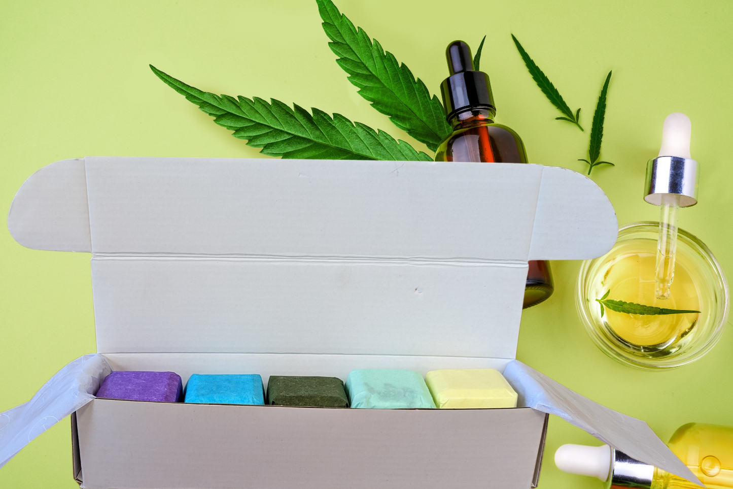 CBD Shower Steamers Gift Set with CBD - 5 Big Fizzies (THC Free)-2